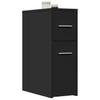 Vidaxl Narrow Bathroom Cabinet On Wheels, Black