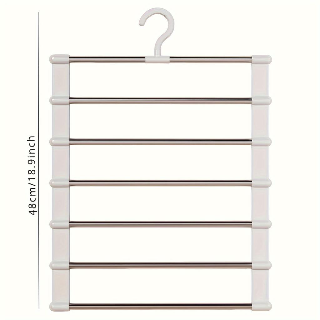 1pc Stainless Steel Space-Saving Foldable Pants Hangers for Jeans, Leggings & Trousers - Closet Organizer