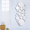 26Pcs 3D Mirror Wall Sticker DIY Round Wall Stickers Background Living Room Home Decoration Bathroom Mirror Decorative Stickers