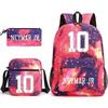 Lionel Messi · Peripheral Printed School Bag Three-Piece Pencil Case Shoulder Bag Backpack