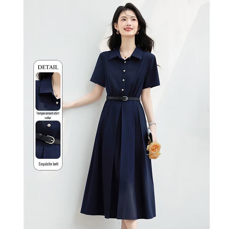 

Elegant Petite A-Line Shirt Dress M