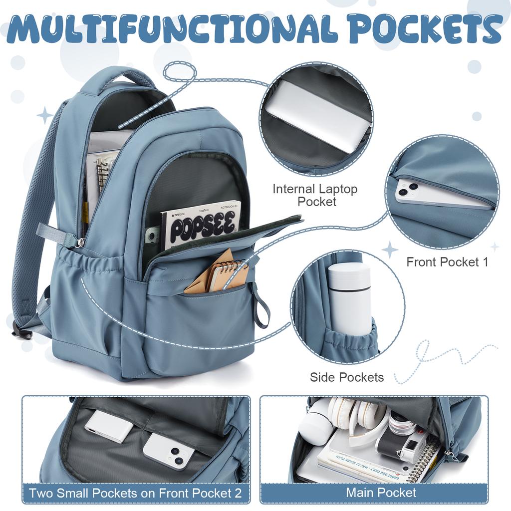 Large Capacity School Backpack, Lightweight City Daily Commuting Backpack for Men Women's Casual Backpack, Youth Laptop Backpack