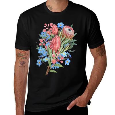 Celebrate Bouquet With Proteas And Flowering Gum Tshirt Simple Trendy Casual Tshirt