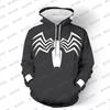 European American Spider Man Muscle Hooded For Men 3D Digital Printed Street Hoodie Harajuku Men Clothing Pullover Sport Hoodies