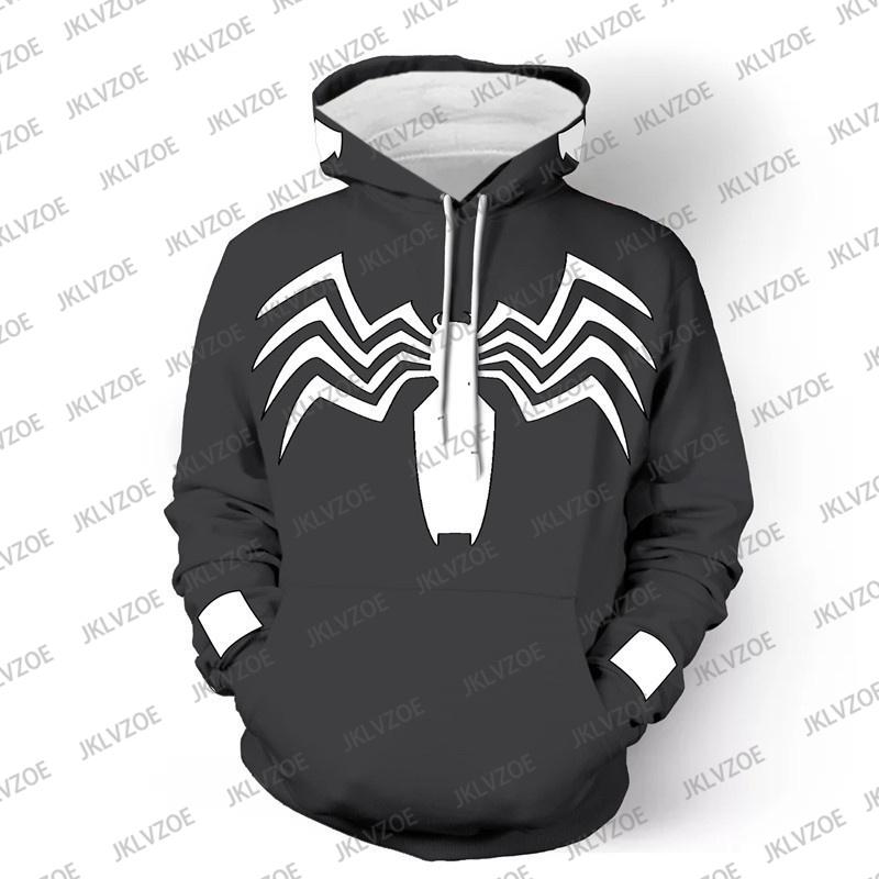 European American Spider Man Muscle Hooded For Men 3D Digital Printed Street Hoodie Harajuku Men Clothing Pullover Sport Hoodies