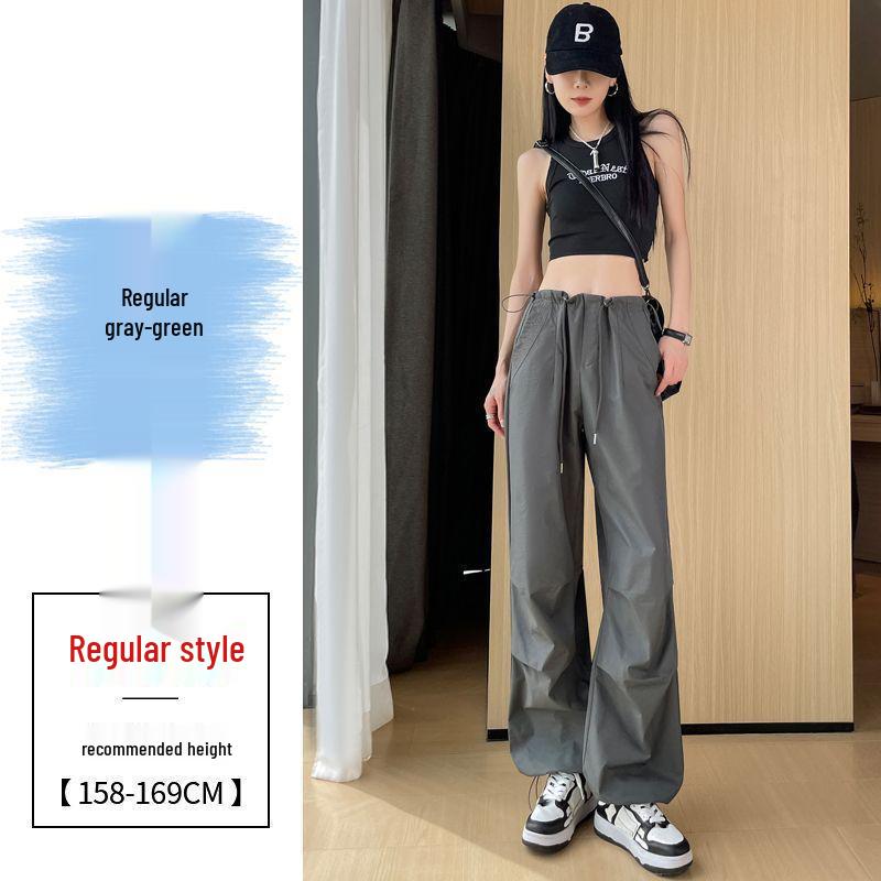 Women's American Style Quick-Dry Summer Joggers with Drawstring, Low-Waisted Loose Fit for Casual Hiking