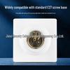 Ceiling-Mount E27 Ceramic Flat Lamp Holder with Screw Base