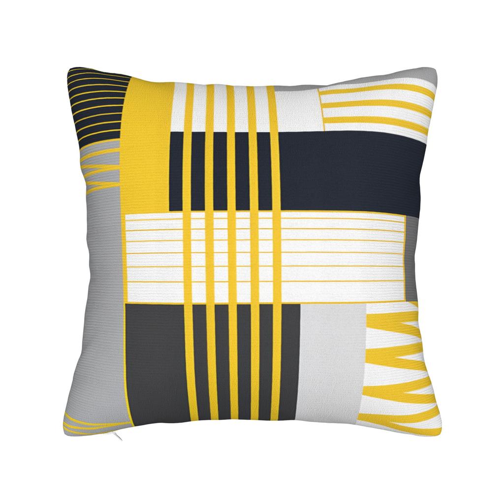 Yellow Grey Geometric Pillow Case Fashion Pillow Cover Soft Pillowcases For Sofa Car Home Decor