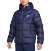 Nike Solid Color Fitted Hooded Long Sleeve Down Jacket Men Outerwear Blue FB8178-410