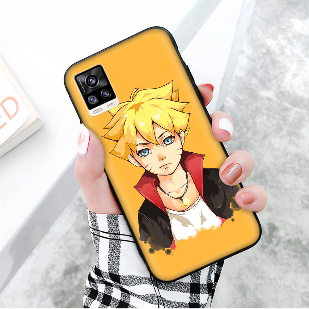 Black Case for Xiaomi Redmi 13C Note 9 iPhone XR 7 8 14 15 11 12 13 X XS Pro Max Samsung A25 S23 S24 FE Ultra Plus Boruto