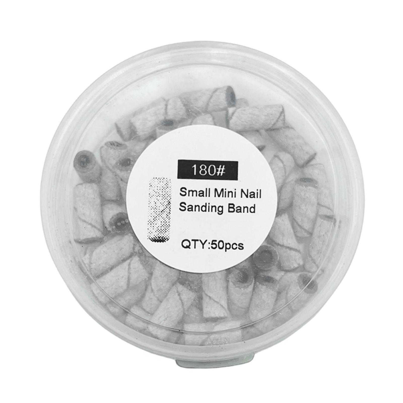 

Ленты для шлифования ногтей, шлифовальные кольца, подшипники для электродрели, аксессуары для маникюрного инструмента 180-50pcs белый
