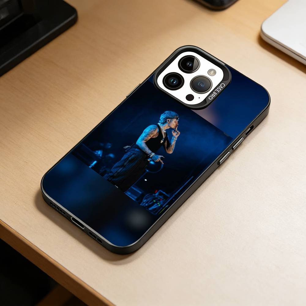 BC-Rapper Blessd Cantante Phone Case For iPhone 17,16,15,14,13,12,11 Plus,Pro Max,XS,Colored Silver Plated Inside Cover