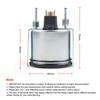 2" 52MM Mechanischer 40-130℃/110-265℉ Wassertemperaturanzeige 12V Wassertemperaturanzeige Gelbes Licht Auto-Messgerät Mit Sensor NPT 1/2