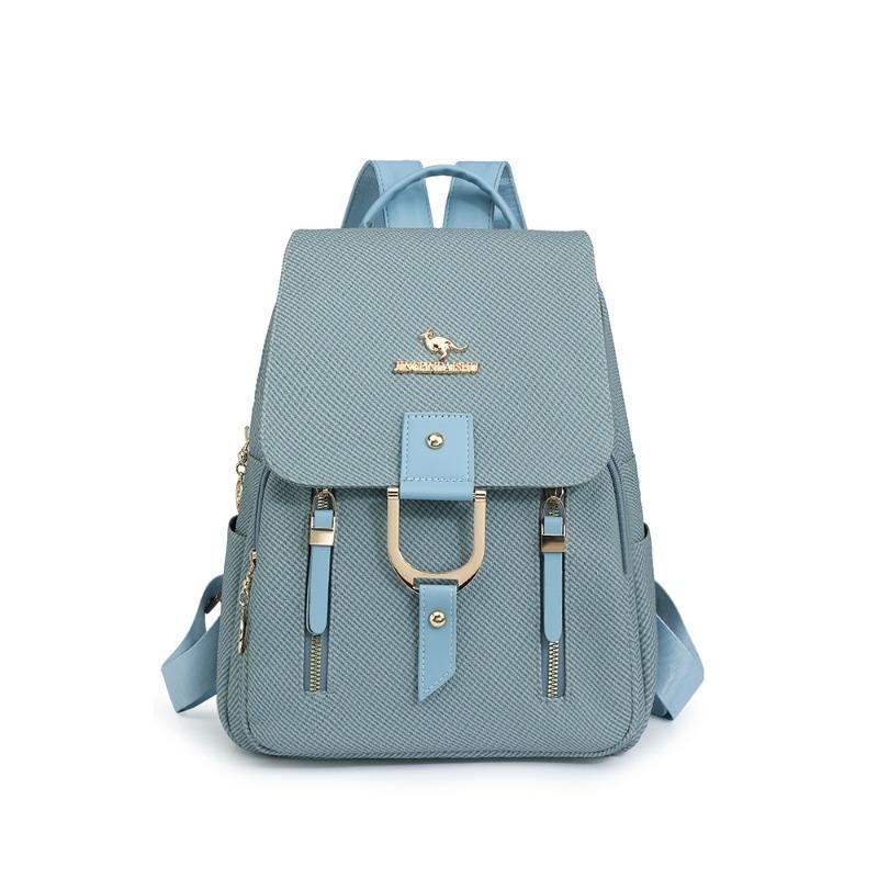 New Large-capacity Soft Linen Cloth Pattern Backpack Women's Versatile Multi-zipper Travel Bag Casual Fashion Backpack