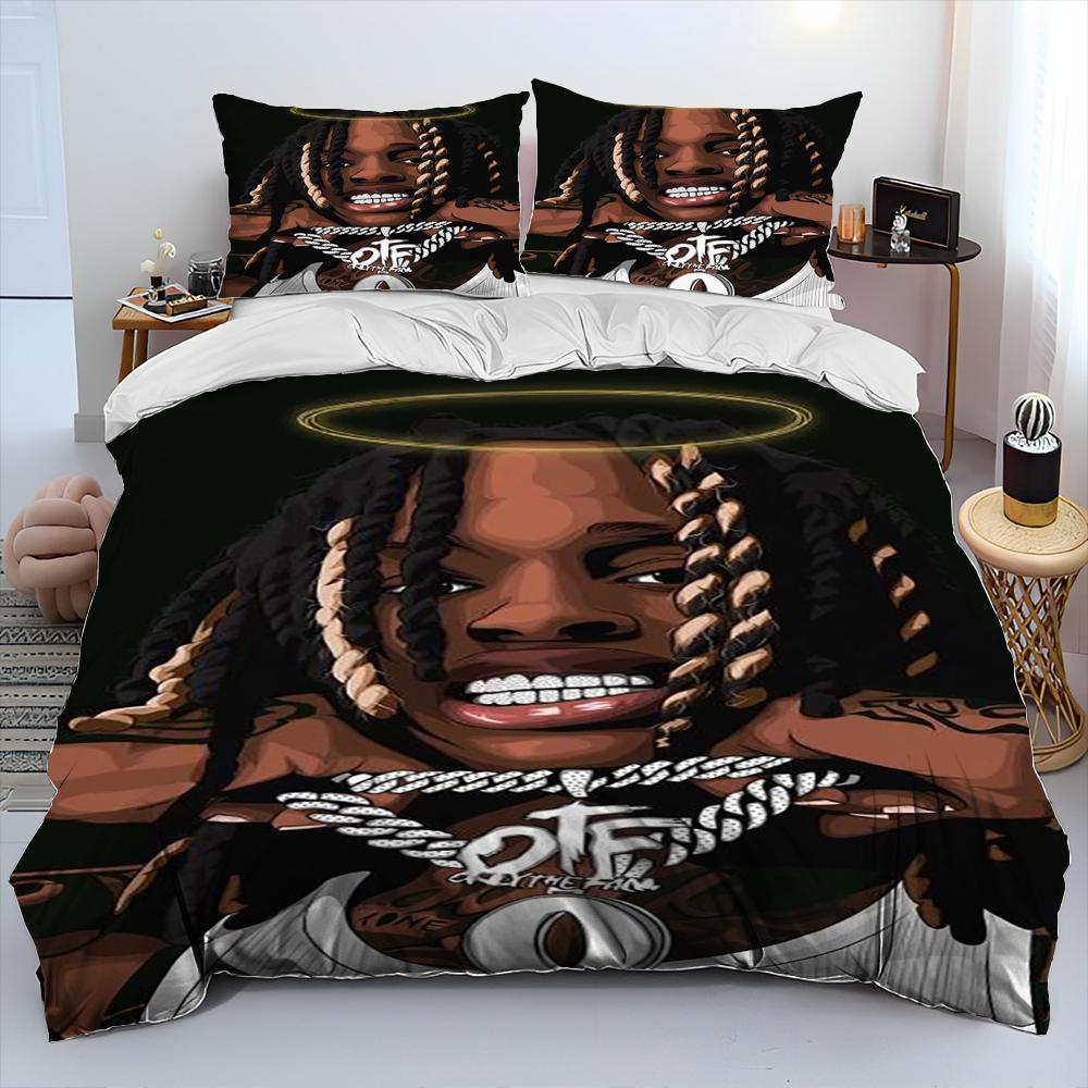 

Hip Hop Art Rapper Legend Star Comforter Bedding Set,Duvet Cover Bed Set Quilt Cover Pillowcase,king Queen Size Bedding Set kids 135x200cm