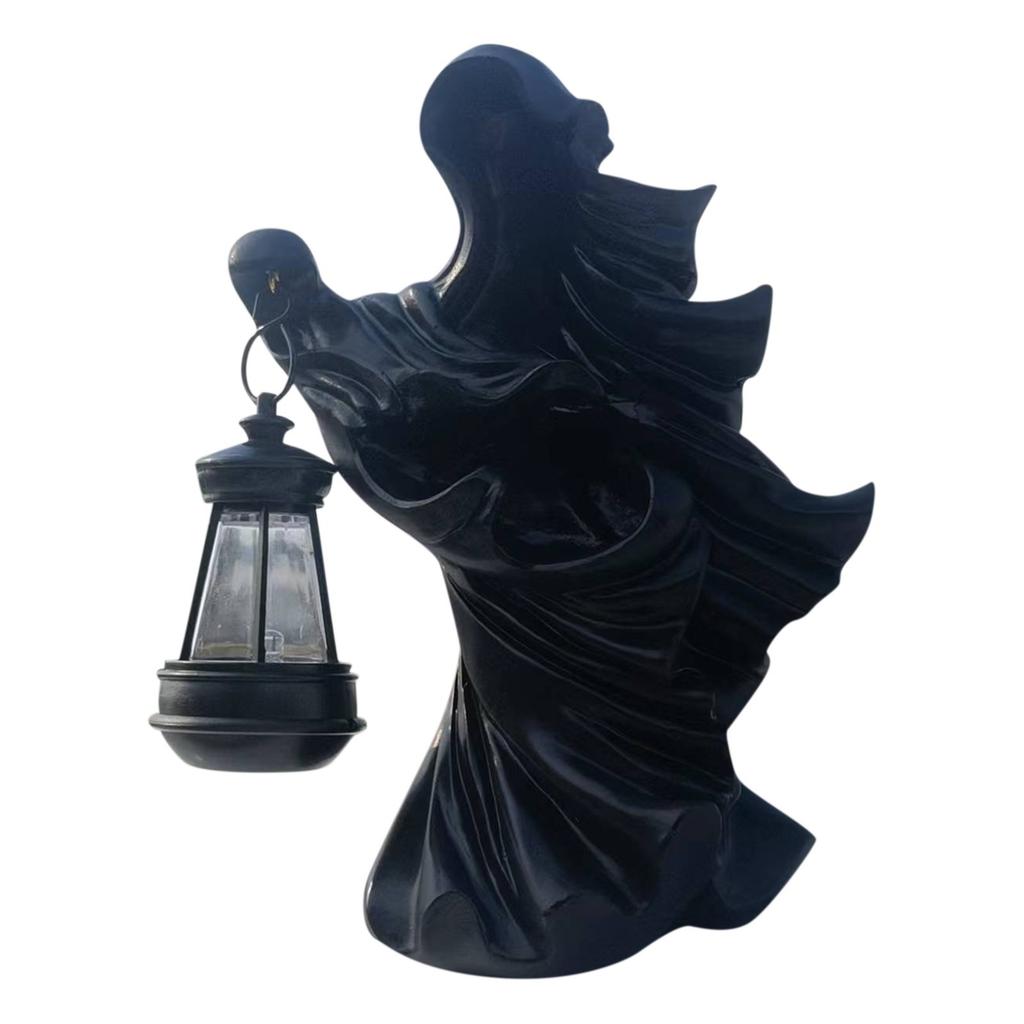 Faceless Carving Lamp Witch Decoration Resin Carving Decoration Lamp Garden Decoration Lamp