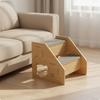 Space-Saving Pet Stair Ramp | Carpeted, Dog Steps with Carpet, for Living Room,