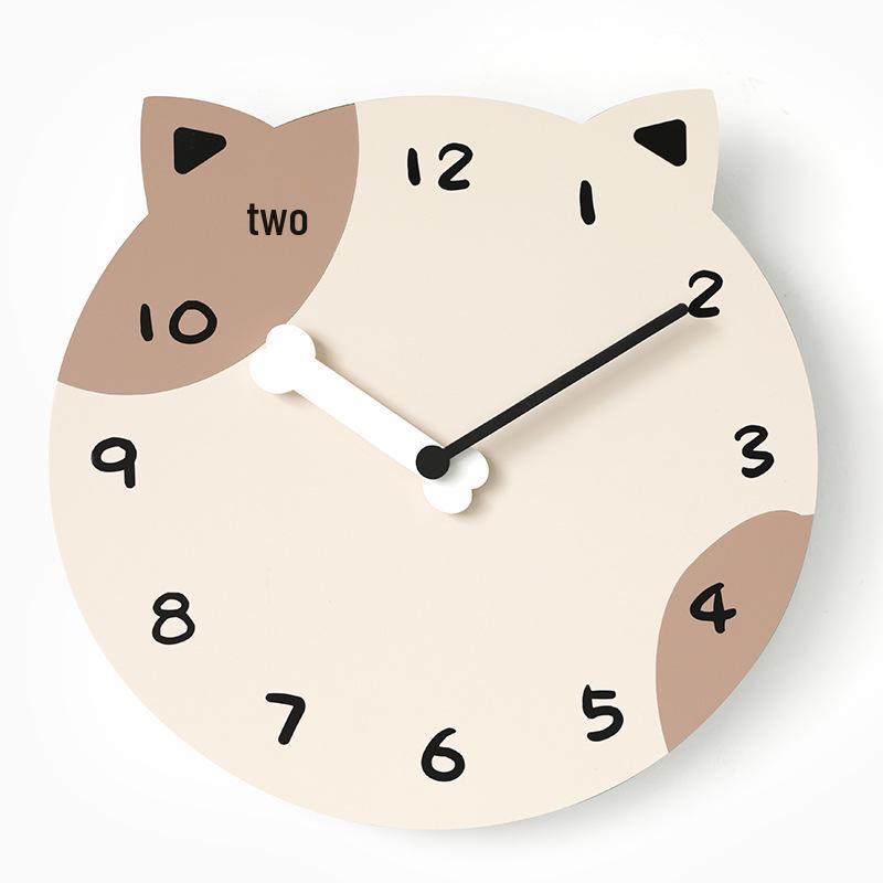 Wozoom Cartoon Silent Wall Clock - Creative, Cute Art for Bedroom Decor