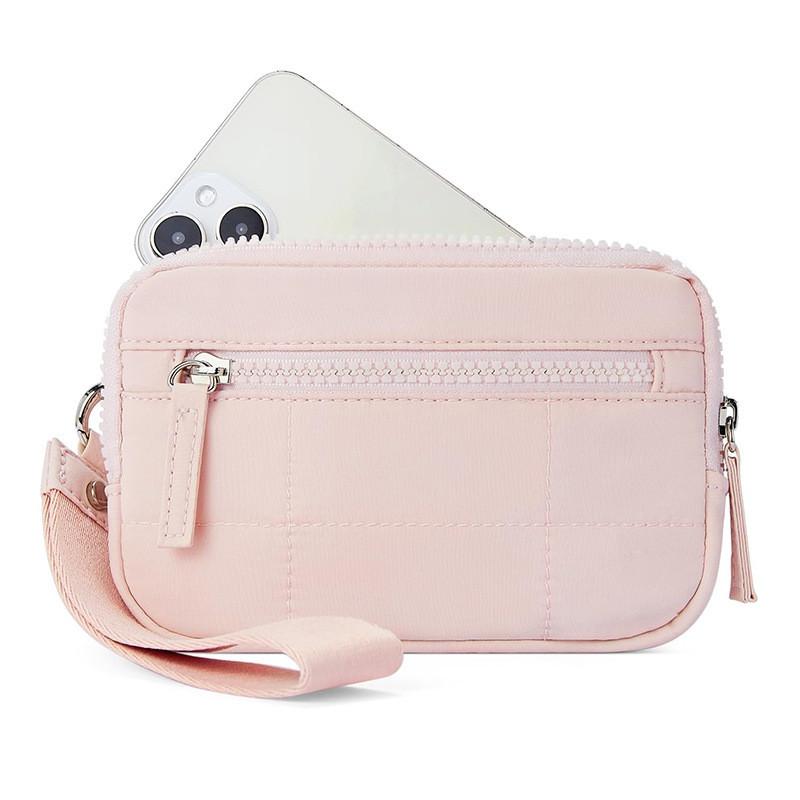 Nylon Womens Wallet With Three Zippers And Rfid Blocking For Daily Use