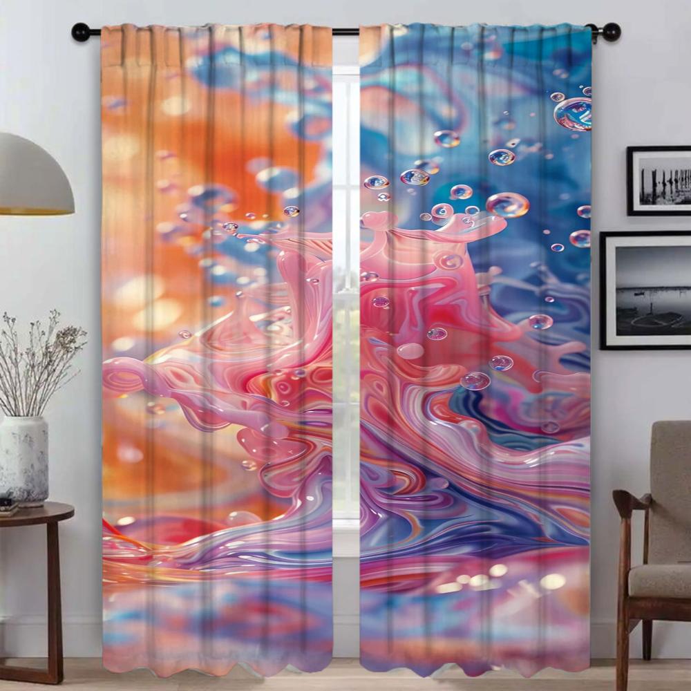 Partition Dream Dopamine Color Eleganta Rumsgardiner för Vardagsrum Fönstergardin Heminredningsgardiner 2 Delar Rullgardiner Barn