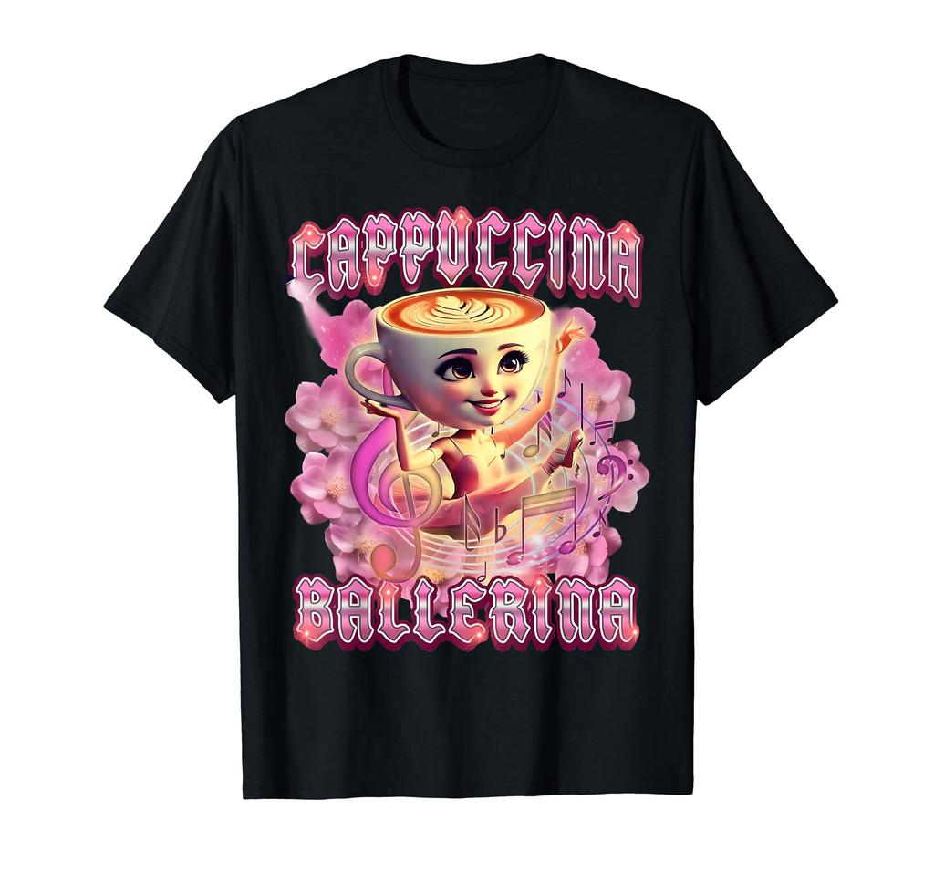 Ballerina Cappuccina AI Generale Italian Character Brain T-Shirt