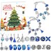 European & American DIY Christmas Cartoon Snowman Crystal Beaded Bracelet Set for Children