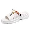 Sandals summer new men's breathable deodorant thick bottom stepping on shit feeling two wear one-word drag outdoor travel seaside tide drag