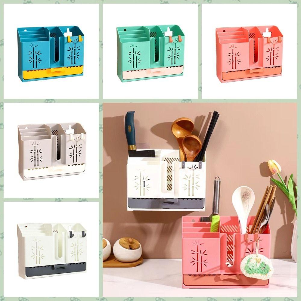 

Space-Saving Chopsticks Storage Rack Wall-Mounted Utensils Storage Organizer Kitchen