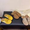 Spring and Summer Bag Head Half Slippers, Wearing Retro Heelless One Pedal Lace-up Lazy Casual Shoes