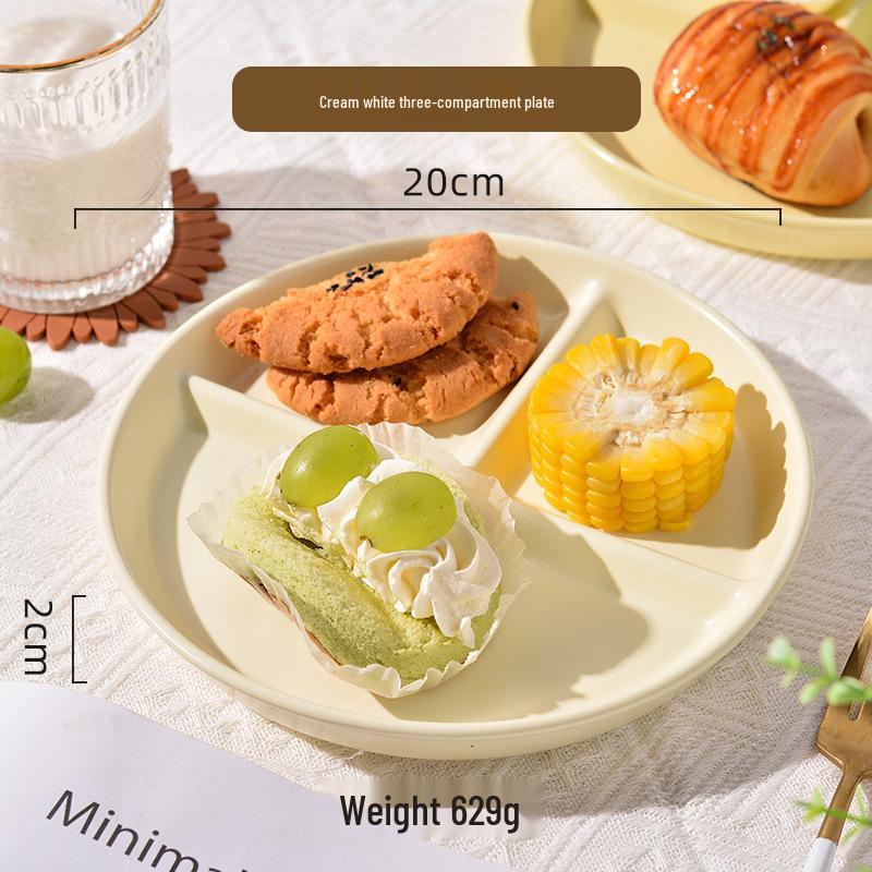 Japanese Style Portion Control Meal Plate for Weight Loss - Adult Single Serving Compartment Plate