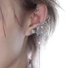 Alloy Ear Cuff With Fishtail Design And Cascading Tassels For No Pierced Ears Comfortable Bone Clip Jewelry