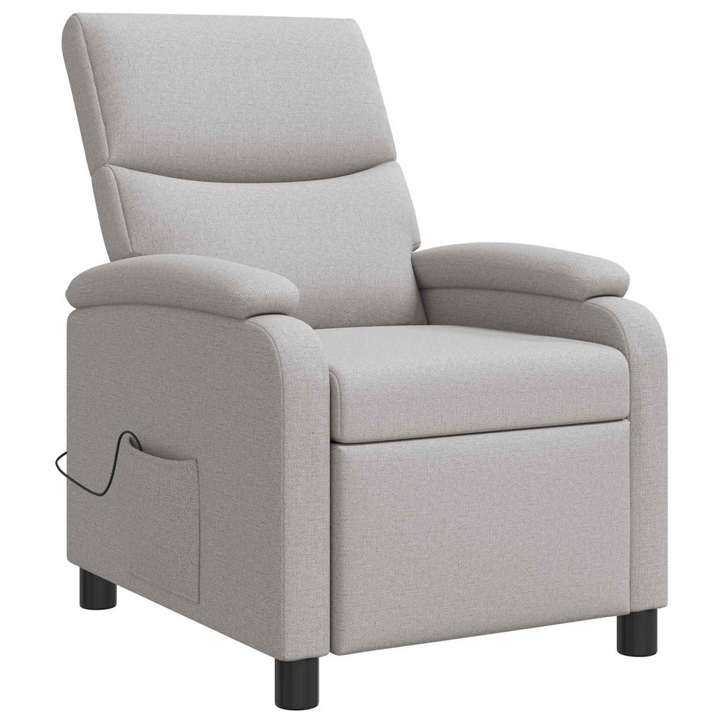 Massage Relax Chair Cloud Gray Fabric