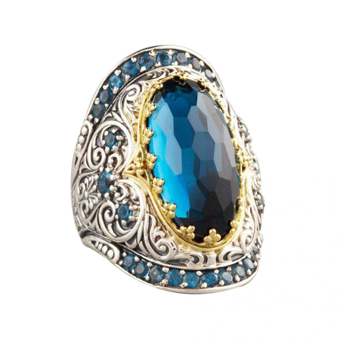 

Женское классическое кольцо US 9 синий