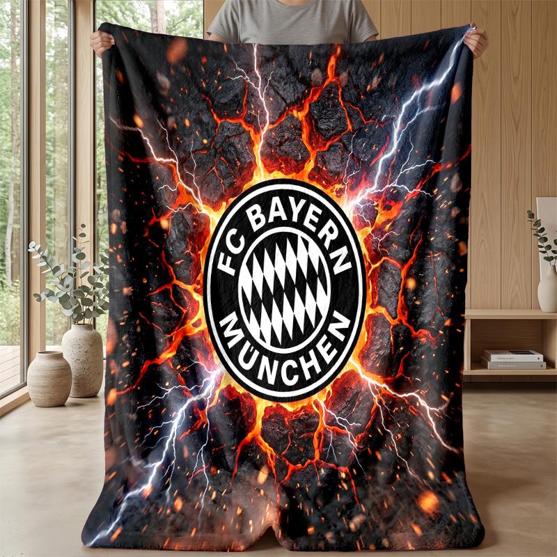 Bayern Munich Theme Blanket Soft Flannel Blanket Plush Throw Blanket Cozy Sofa Bed Blanket for Home Decor
