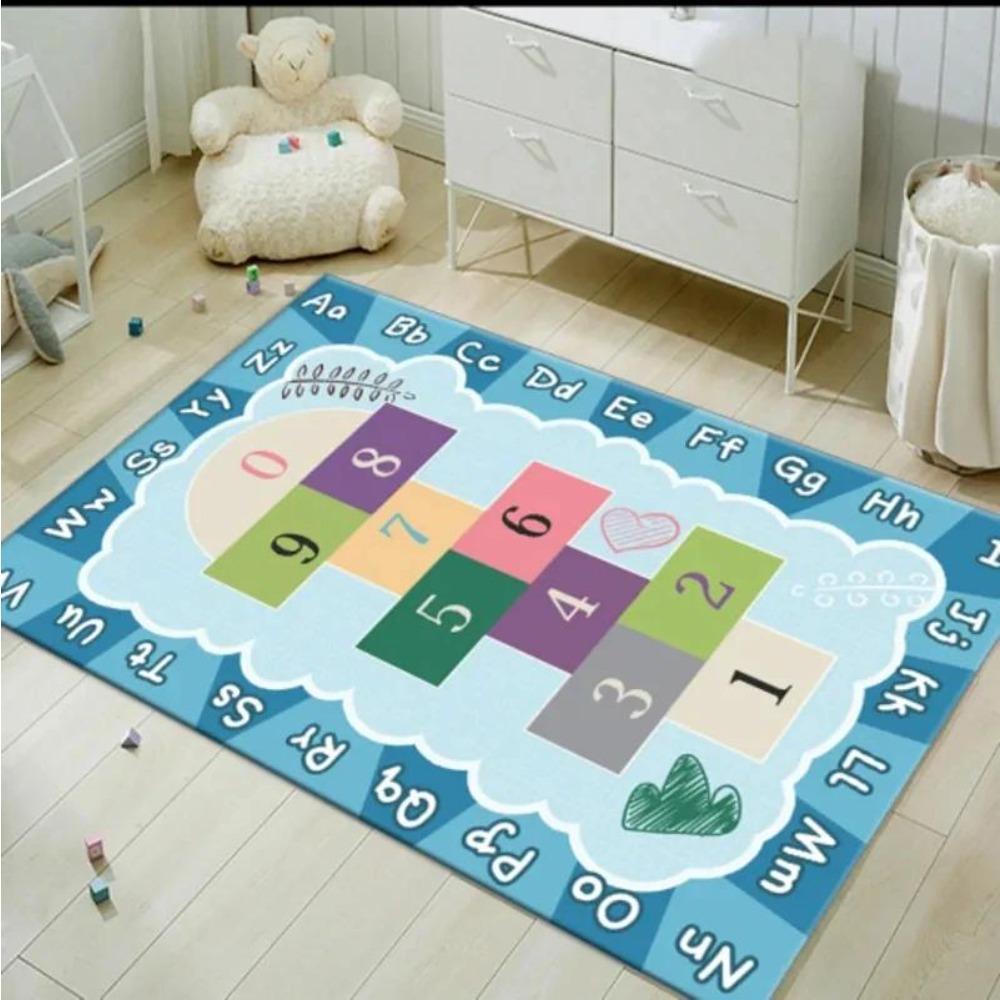 

М який килим з цифрами для гри в класики, килимок для підлоги, нековзний, для хлопчиків, дівчаток, малюків, навчальний, килимова доріжка для ігрової кімнати, спальні, класу 60*90cm