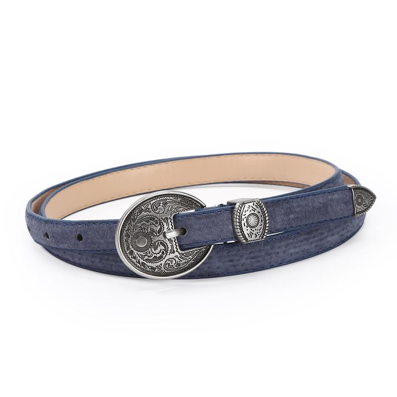Pu Women's Fashionable Alloy Buckle Leather Formal Belt With Other Clothing Accessories