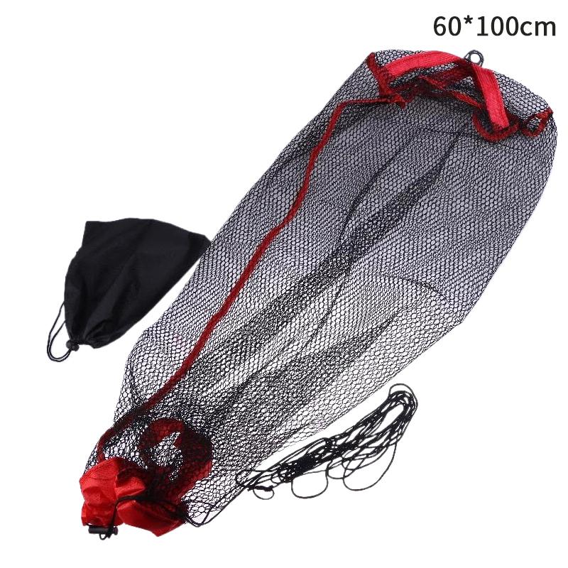 Fishing Mesh Bag Folding Fishing Fishing Gear Thickening Small Grid Nets Live Fish Nets Bag Bundle Mouth Net Bag Fishing Supply