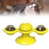 Windmill Cat Toy Rotating Interactive Multifunctional Kitten Comb Toy for Wall Door