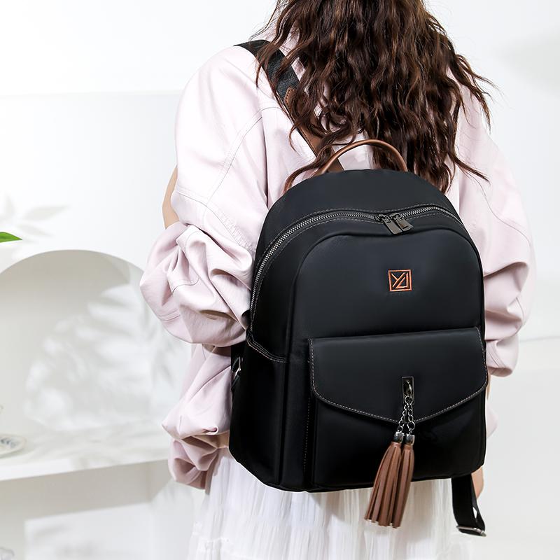 Tassel Large Capacity Outdoor Female Backpack Student Schoolbag
