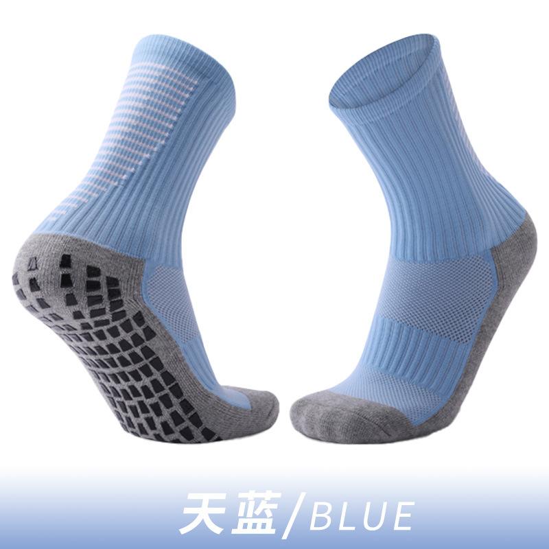 Children'S Breathable Sweat-Absorbing Medium Tube Socks Men'S Solid Color Non-Slip Dispensing Outdoor Sports Socks Competition Training Football Socks