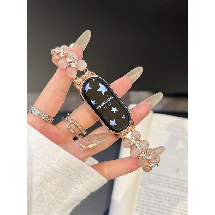 

Ceramic Beads Bracelet for MiBand 10 9 8 Natural Stone Band for Xiaomi Mi Band 8Pro 9Pro Wristband Replacement Watch Accessories for Mi 8 9