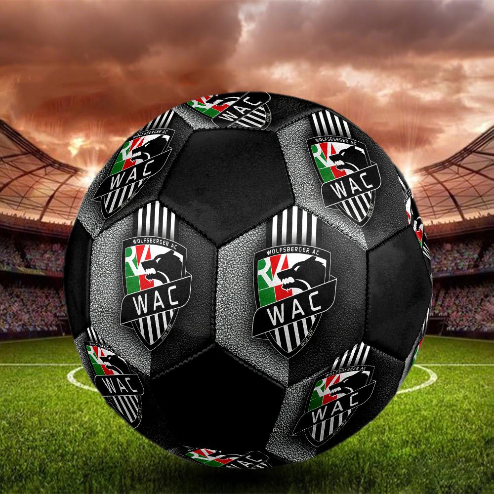 Wolfsberger AC Soccer Ball, colorful, suitable for all ages, machine-stitched, PVC material, competition grade, durable and high bounce