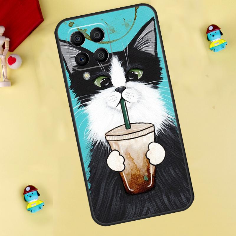 

Cute Coffee Milk Cat Case For Samsung Galaxy M33 M15 M55 M31 M13 M12 M14 M06 M16 M36 M56 M53 M32 M52 M35 M34 M54 Samsung M06