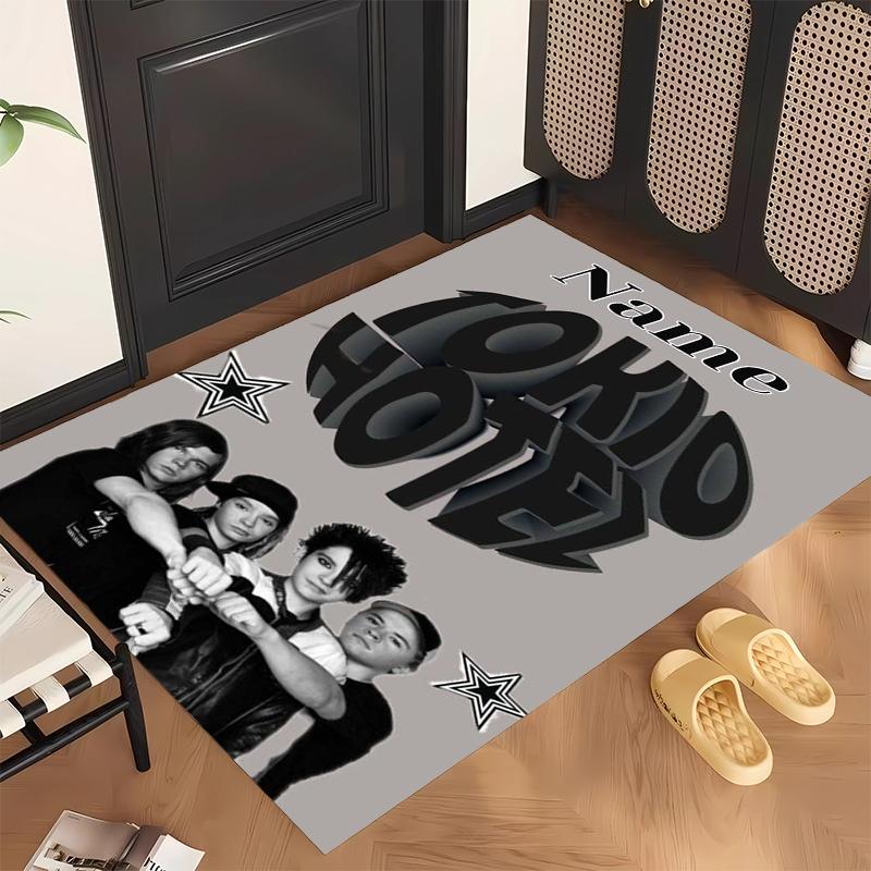Tokio Hotel (1) Personalized Name Office Carpet Stylish Decor for Living Room Bedroom Kitchen
