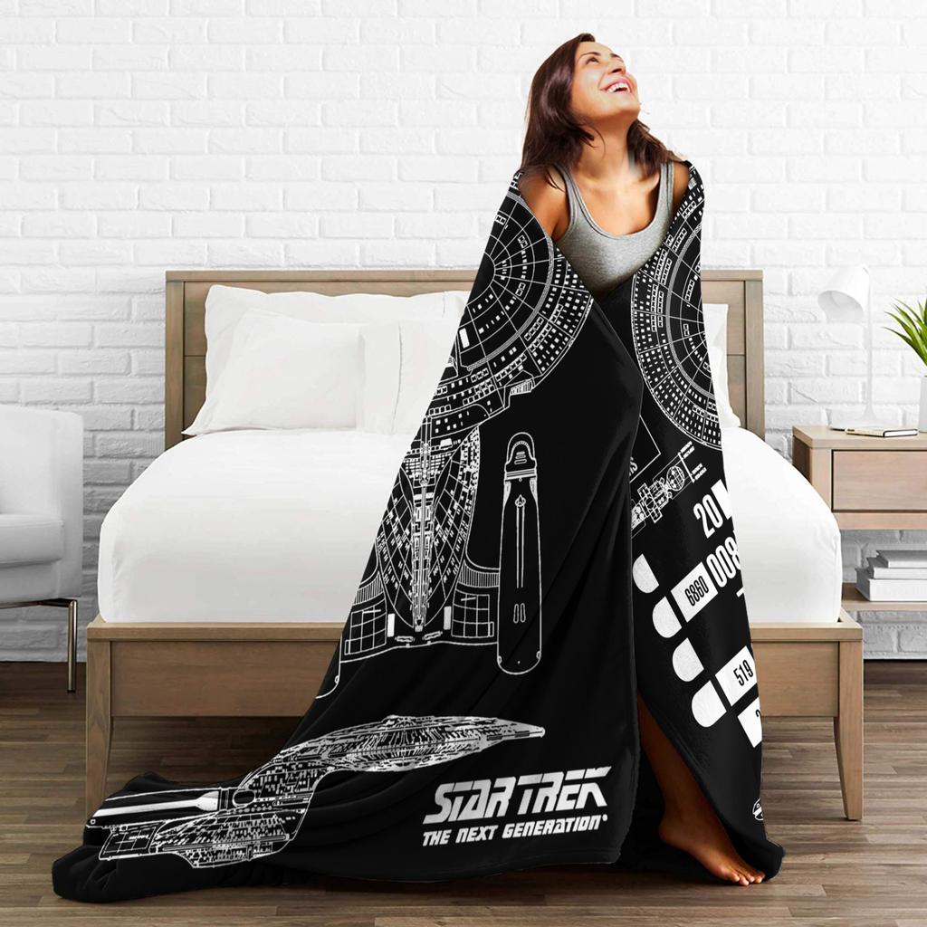 s-Stars t-Treks Blankets Flannel All-season Portable Warm Throw Blankets for Bedding Office Sofa Chair Quilt for Enterprise Fans