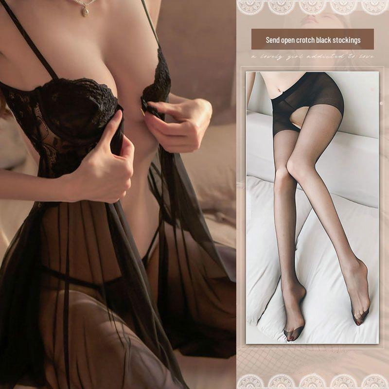 Atmosphere Luxury Lace Nightgown with Underwire and Tie, Exuding Pure Desire and Elegance