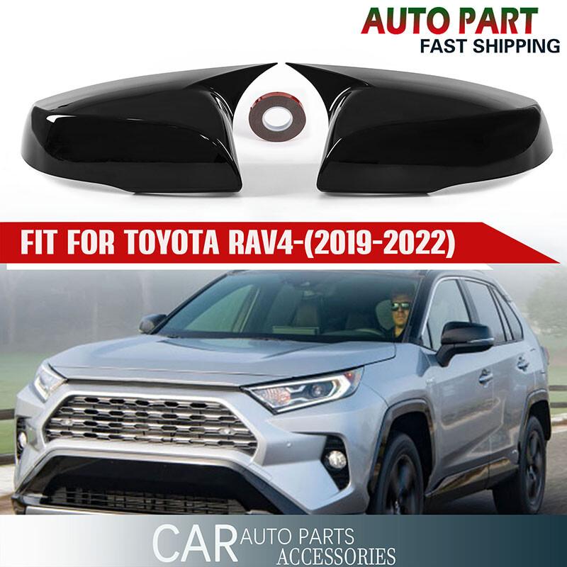Gloss Black Rearview Door Mirror Cover Cap For TOYOTA Highlander RAV4 Sienna