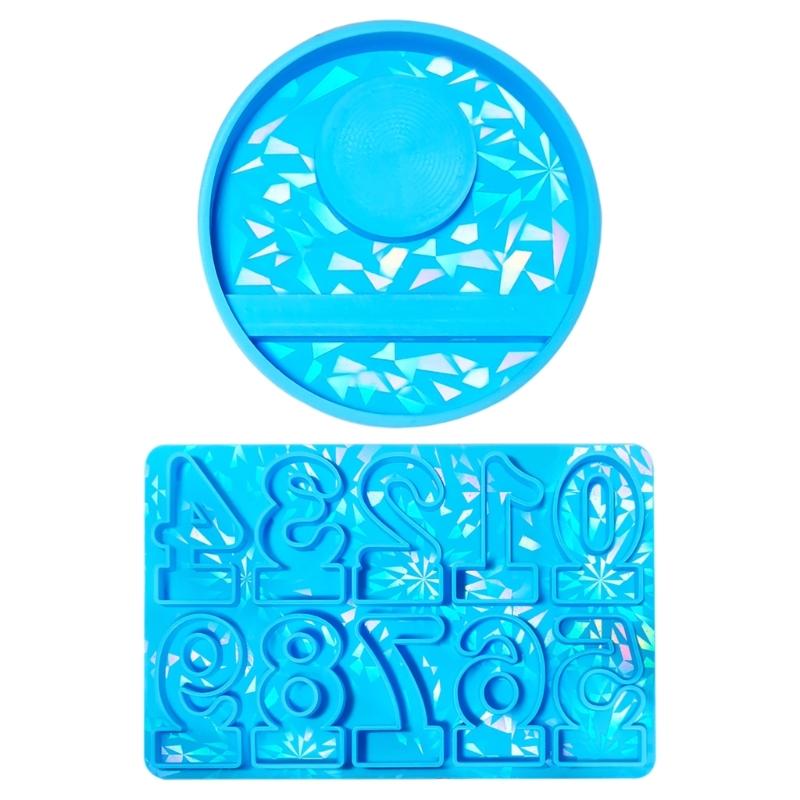 

Candlestick Holographics Silicone Mold Candle Stand Mould Number Shaped Candle Holder Gypsum Molds Decorations Mould