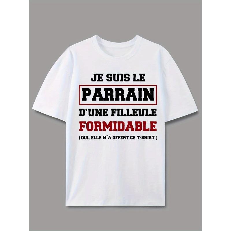 Europäische Größen Ich bin der Pate der großartigen Nichte Aufdruck Herren Casual T-Shirt, Sommer Herren Rundhals Kurzarm T-Shirt