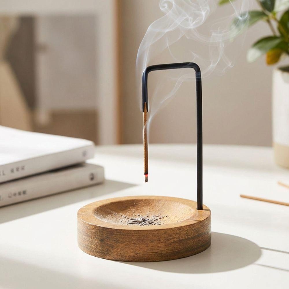 Wooden Incense Stick Stand Minimalist Incense Holder Removable Ash Collector Home Decoration
